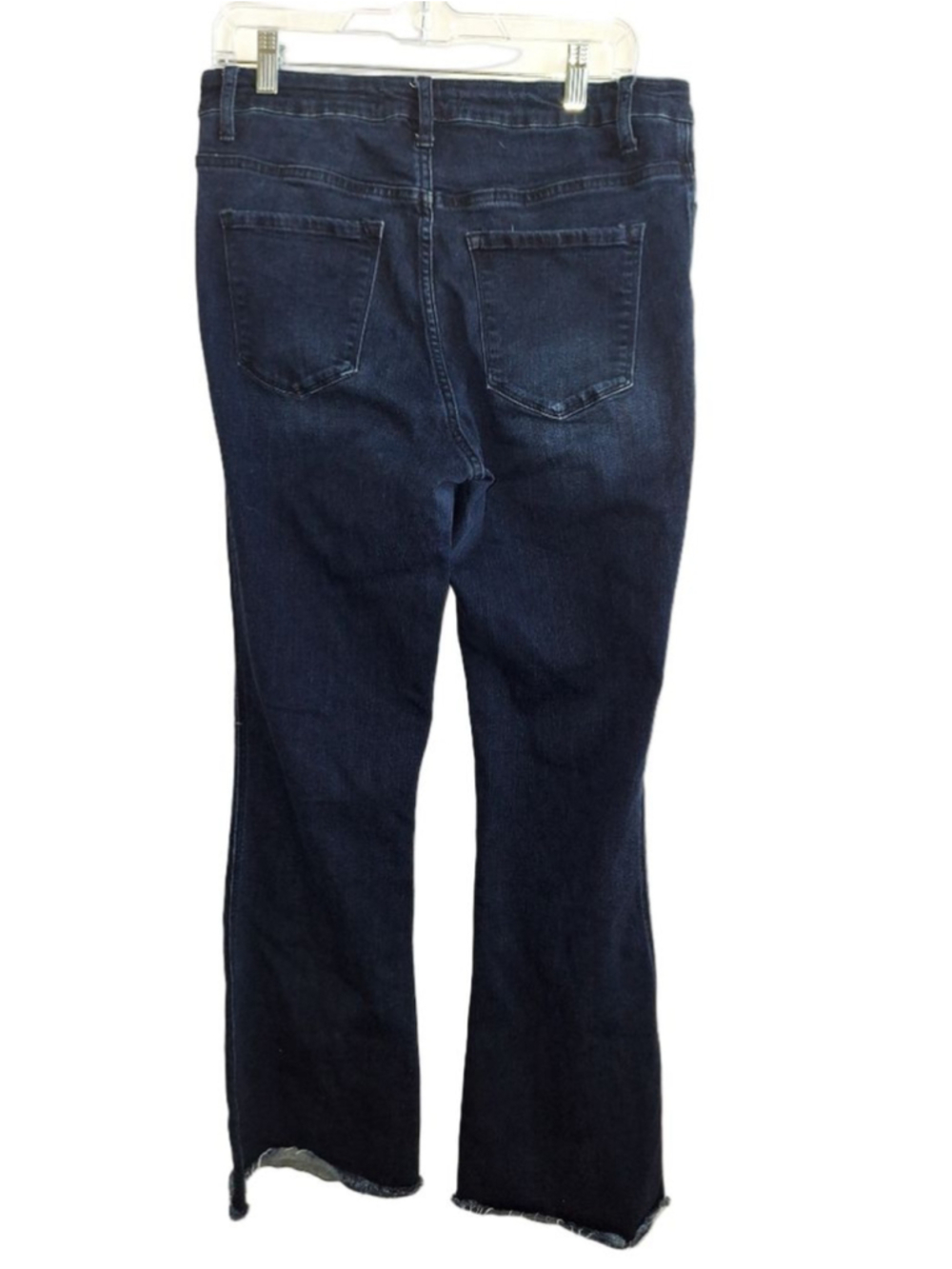Flying Monkey Blue High Rise Flare Jeans Size 31 boho frayed edge - Picture 2 of 4